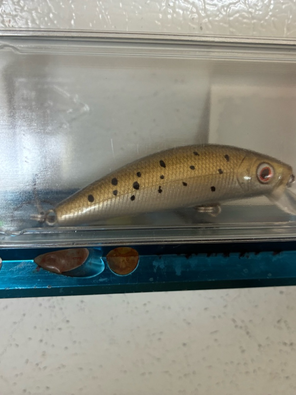 Gold Speckled Decorative Fishing Lure - Metallic Gold Accent